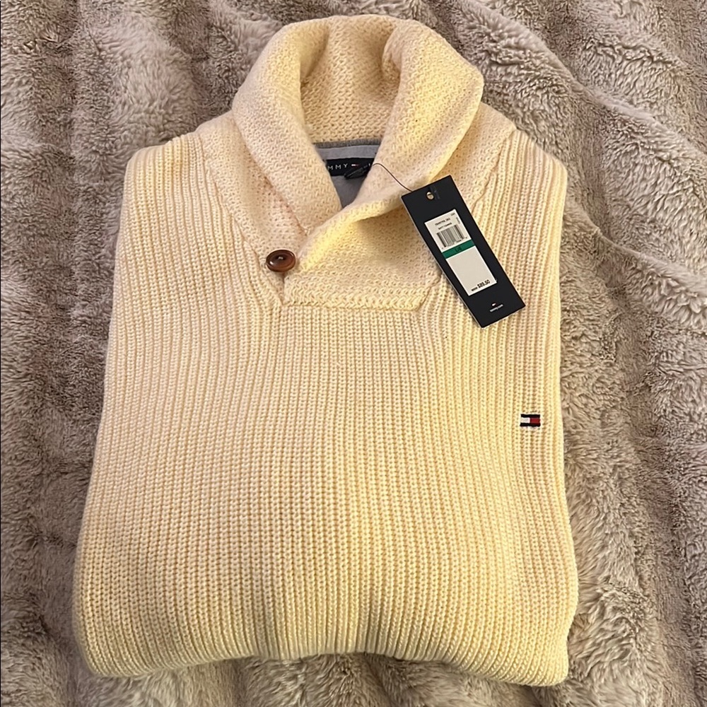 Tommy Hilfiger Cream Men's Sweater